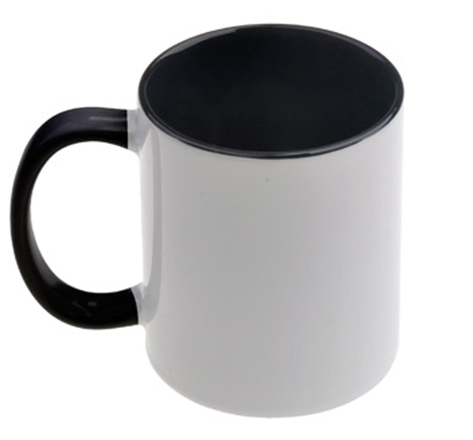 Ceramic White Blank Sublimation Inner & Rim Color Black Mug Coated Coffee  Diswashable Microwave safe 11 ounce Heat Transfer Dye 1 Piece - Walmart  Business Supplies