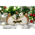 thumbnail image 1 of Ceramic White and Gold Squirrels Eating Acorns Salt and Pepper Shakers, Christmas Decor, Nature Lover Gift, 1 of 4