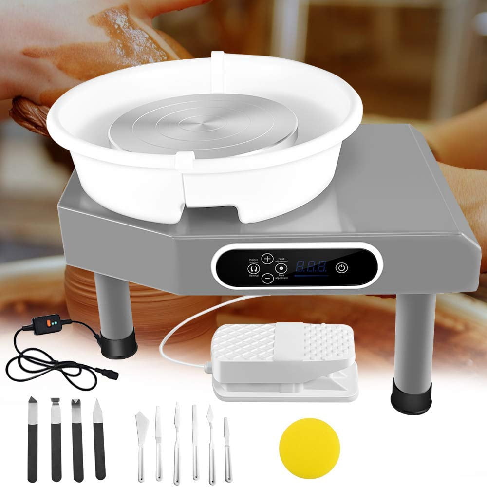 Ceramic Work Clay Technology School Teaching Ceramics 350W Ceramic LCD Electric Wheel, Using Detachable Basins ,Wide Ranging Usage