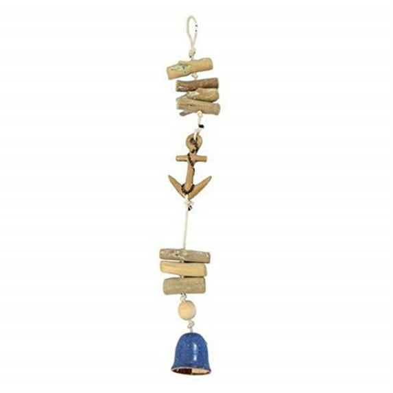 Ceramic and Driftwood Anchor Bell Drop