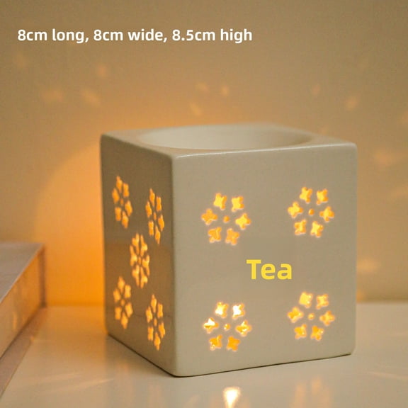 Ceramic aromatherapy diffuser, night light, hollow design, high temperature resistance, good volatilization effect.