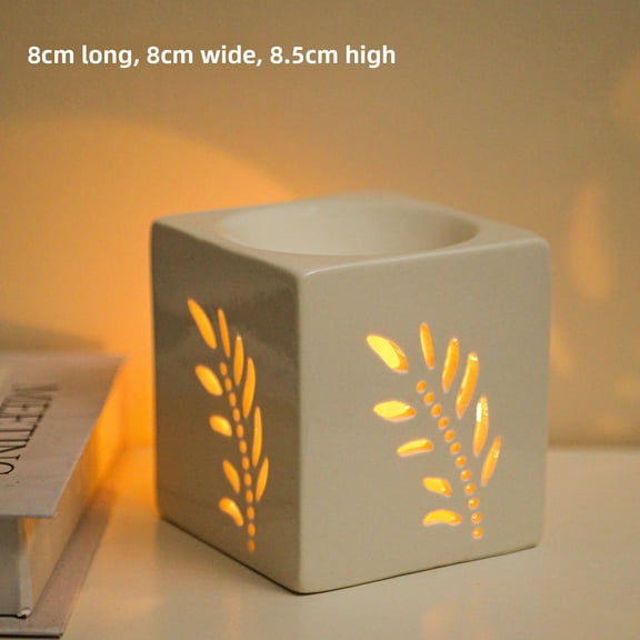 Ceramic aromatherapy diffuser, night light, hollow design, high temperature resistance, good volatilization effect.