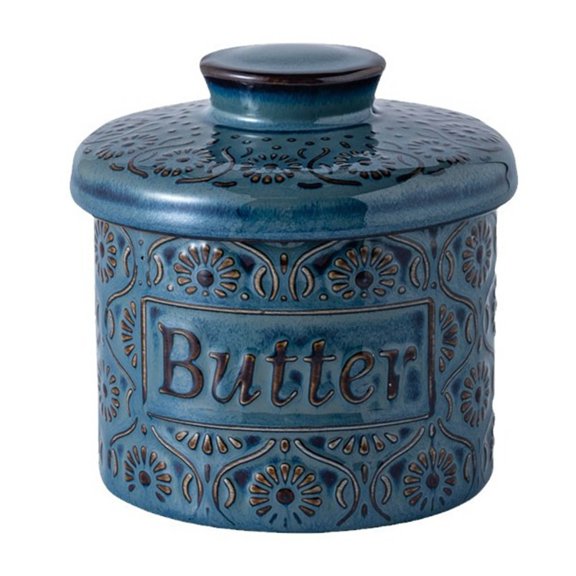 Ceramic butter dish, butter dish with lid, butter dish, cheese storage jars, airtight cheese jar, for storing butter and cheese in the home, porcelain butter dish