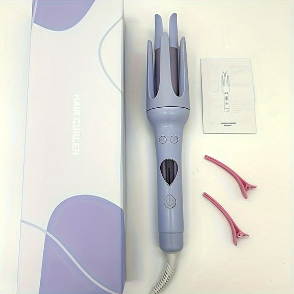 Ceramic-coated 32mm large wave curling iron, 7 temperature settings, 10-second rapid heating, precise temperature control, one-button automatic start, anti-scalding, 110V/220V dual voltage, US standa