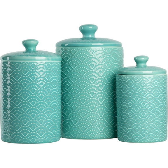 Ceramic kitchen jars, set of 3 - small, medium and large