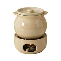 Ceramic pot, 800ml ceramic casserole pot, soup pot with heat-retaining stovetop base, old-fashioned casserole dish, crockpot casserole dish, soup pot in the restaurant kitchen