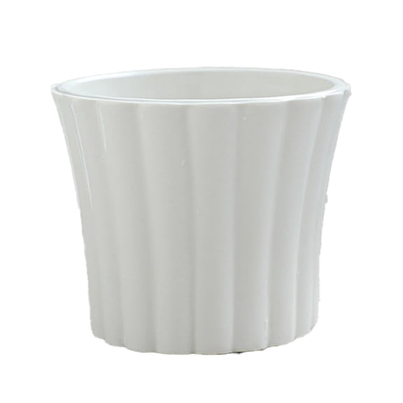 Ceramic pots, 8x6.5cm, White