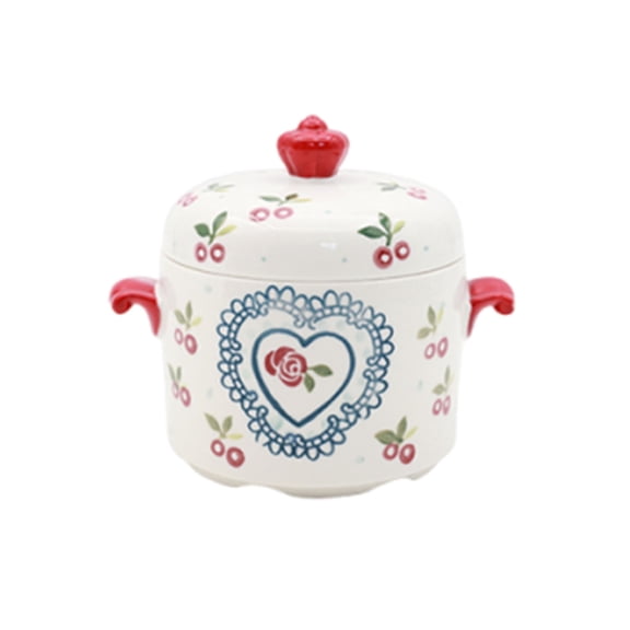 Ceramic stew bowl with lid, soup pot cookware cooking pot soup cups soup bowls with handle, soup cup onion soup bowls for dessert chili stew