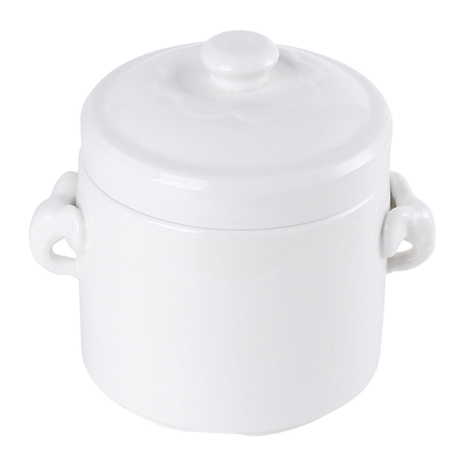 Ceramic stew pot, stew pot for braised food, dessert bowl, soup tureen with lid, soup bowl, instant noodle bowl, steamed egg bowl, double handle lid