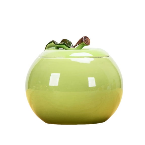 Ceramic tea container, ceramic storage jar with lid, fruit shape for food, tea container, spice jars, cookie jar for decoration, coffee bean, seasoning