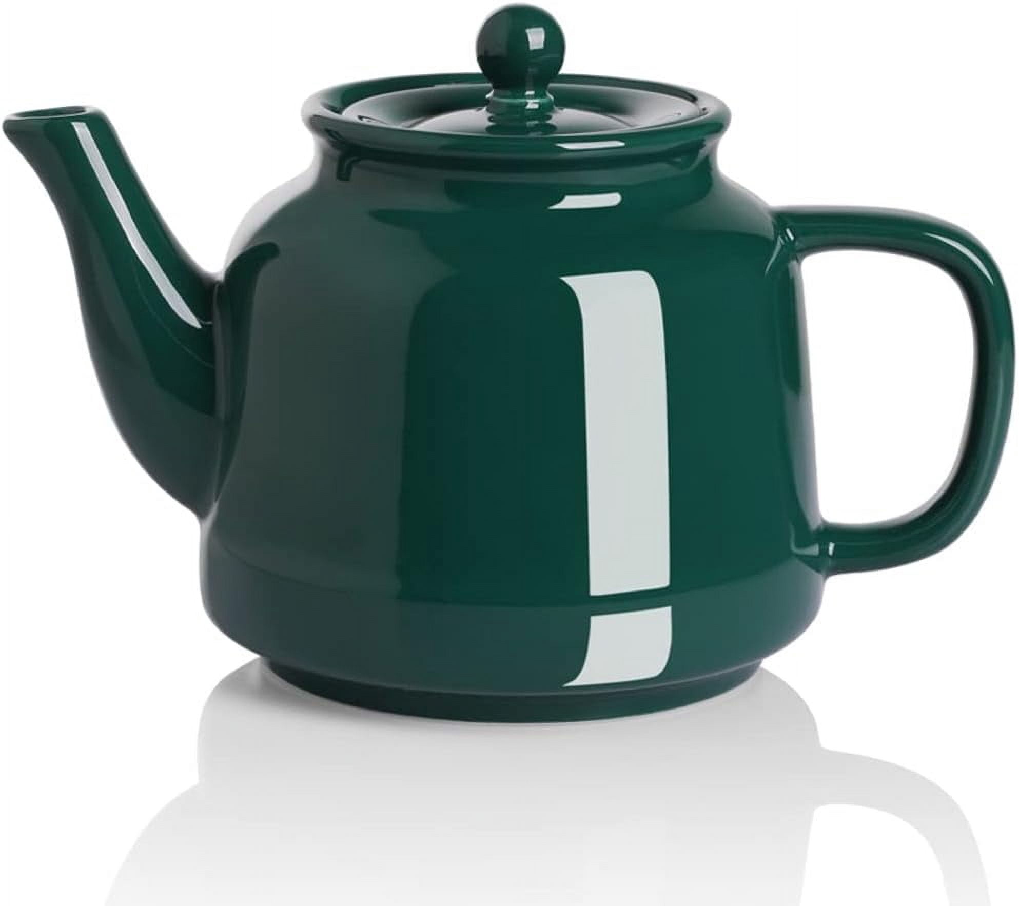 Ceramic teapot with detachable stainless steel infuser, suitable for ...