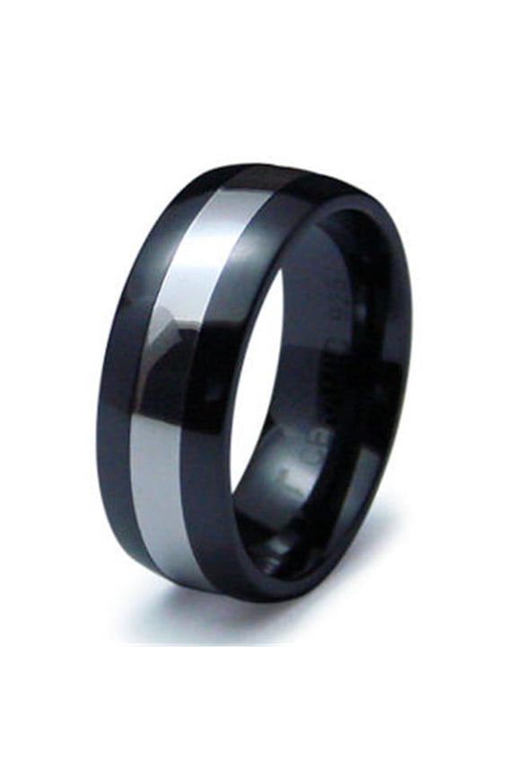 Ceramic with Sterling Silver Inlay - Size 12