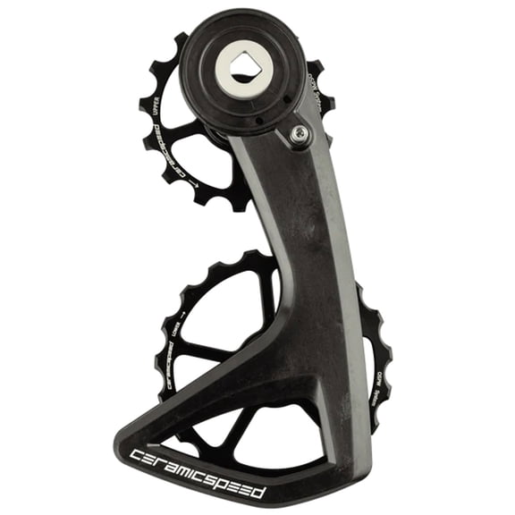 CeramicSpeed OSPW RS Pulley Wheel System for SRAM Red/Force AXS - Aluminum Pulley, 5 Spoke, Carbon Cage, Black