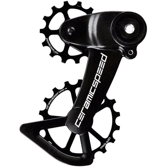 CeramicSpeed OSPW X Oversized Pulley Wheel System for SRAM Eagle AXS - Coated Races, Alloy Pulley, Carbon Cage, Black