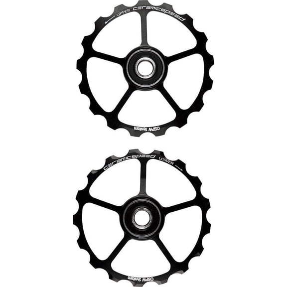 CeramicSpeed Oversized Pulley Wheels - 17 tooth, Alloy Wheels, Black