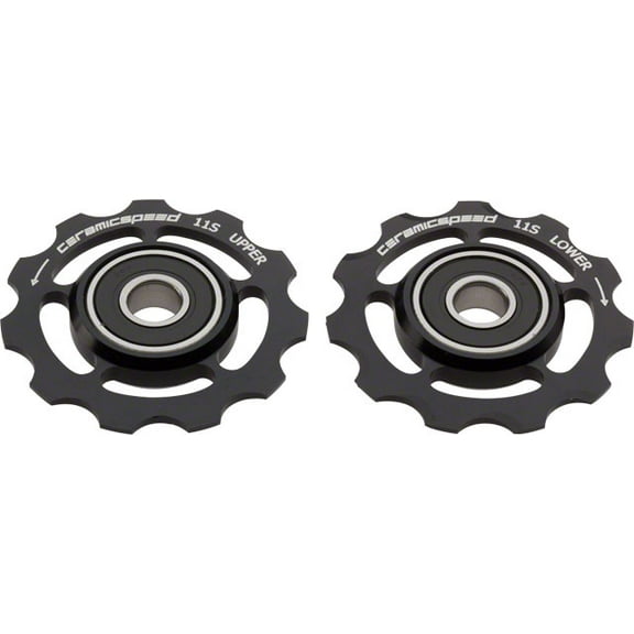 CeramicSpeed Pulley Wheels for Compatible with Shimano 11-speed - 11 Tooth, Alloy, Black