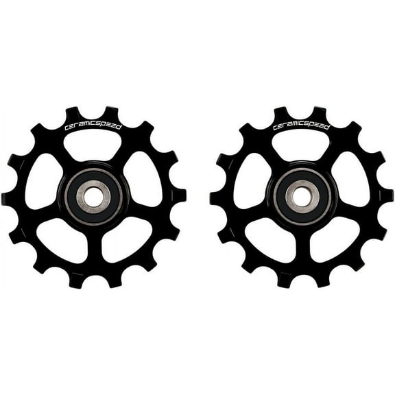 CeramicSpeed Pulley Wheels for Shimano XT/XTR 12-Speed - 14 Tooth, Alloy, Black