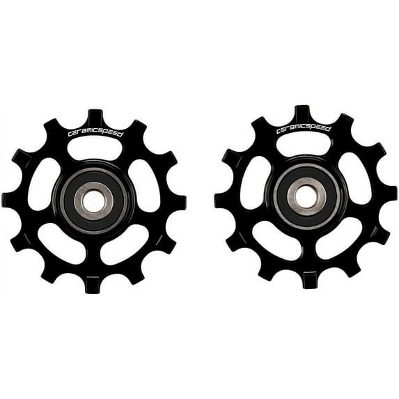 CeramicSpeed Pulley Wheels for SRAM AXS Road 12-Speed - 12 Tooth, Alloy, Black