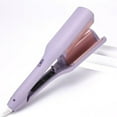 thumbnail image 1 of Ceramics Curling Iron, Ionic Hair Crimper Tool, Hair Curler Waver Curling Wand with Ceramic 3 Barrel, Fast Heating, Purple, 1 of 5