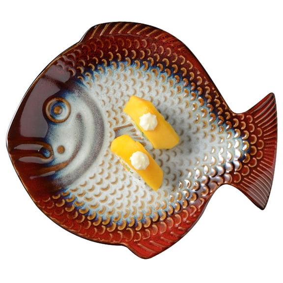 Ceramics Fish Sdinner Plate Sushi Plate Snacks Fruit Tray Decorative Tableware Plates and Bowls