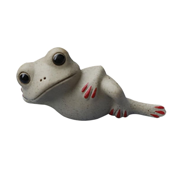 Ceramics Frog Tea Pet Figurine Miniatures Kung Fu Tea Pet Model Excellent Craftsmanship for Tea Lovers Graceful B