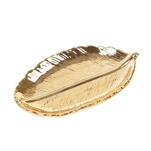 Ceramics Fruit Tray Bowl Dish Food Serving Candy Biscuit Plate 21cm Leaf