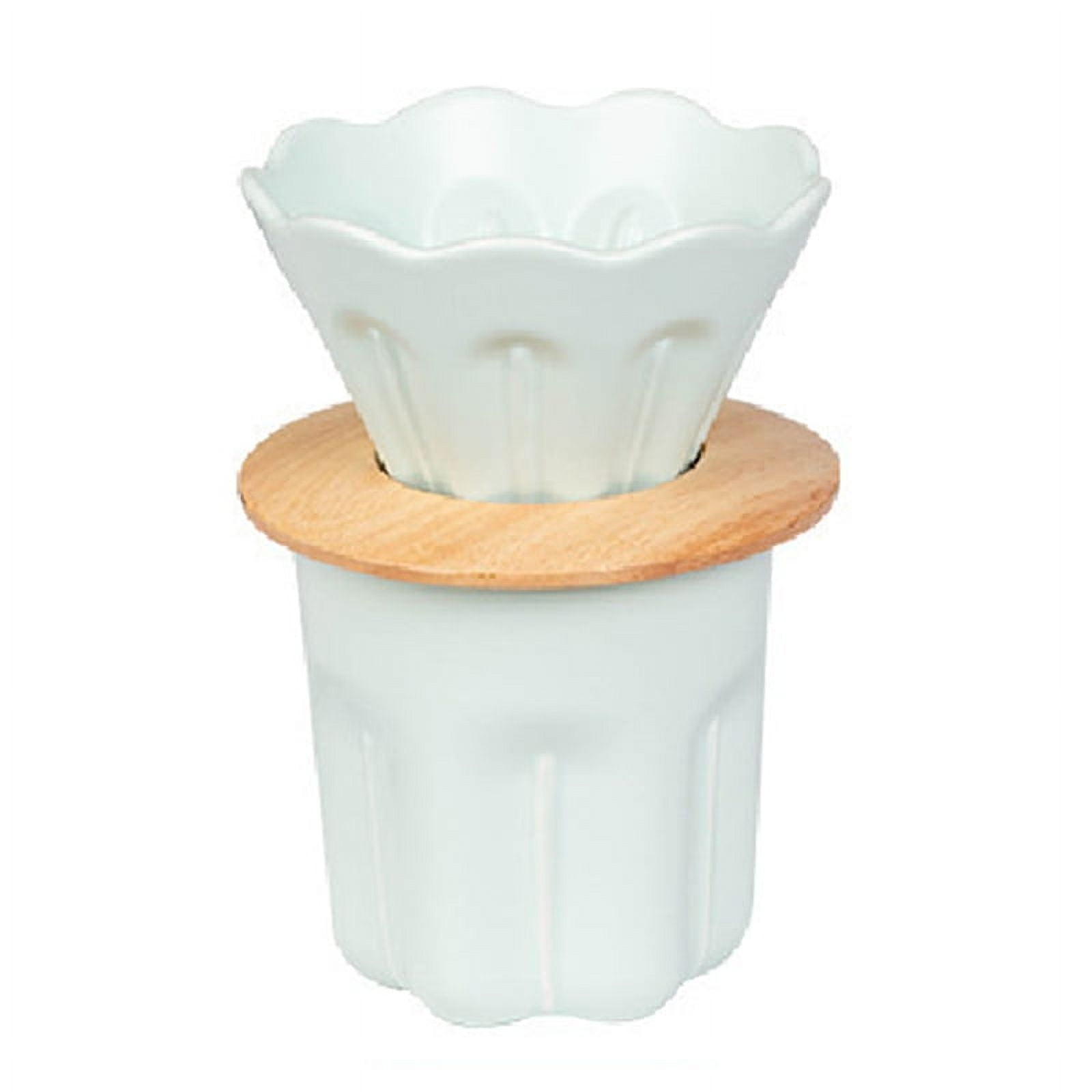 Ceramics Hand-Brewed Coffee Filter Cup Coffee Pour over Kettle Set Coffee Set High Temperature Resistance,Light Green