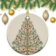 thumbnail image 1 of Ceramics Ornaments Christmas Holiday Double-Sided Ceramics Ornaments Beautiful Christmas Tree Xmas Holiday Keepsake Christmas Tree Decoration Gifts for Women Men On Christmas, 1 of 5
