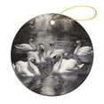 thumbnail image 1 of Ceramics Ornaments Drawing Seven Swans A Swimming 2024 Ornament Beautiful Swan Christmas Xmas Tree Ornament Decoration Hanging Pendant Decor for Family Friend, 1 of 8