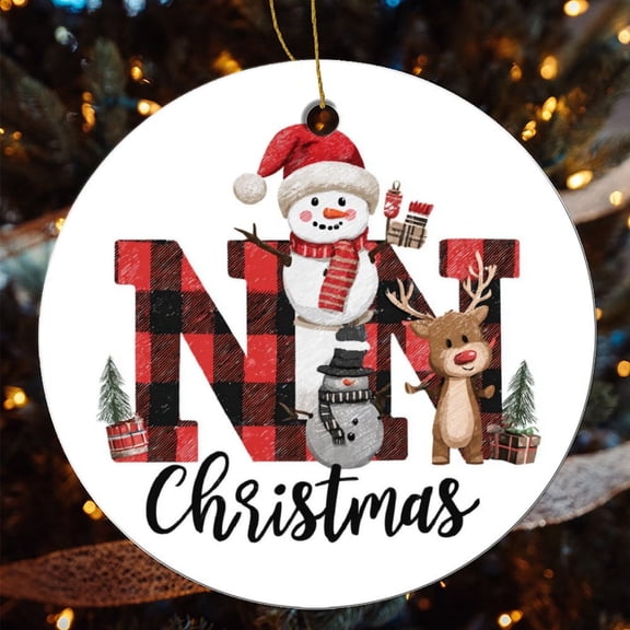 Ceramics Ornaments Family Last Name Initial Double Sided Porcelain 3 Inch Letter N Funny Commemorative Ornaments & Gift Xmas Gift