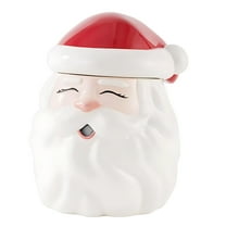 Santa Cookies Jar For Food Storage Kitchen Containers And Festive Holiday Use With Resin Material