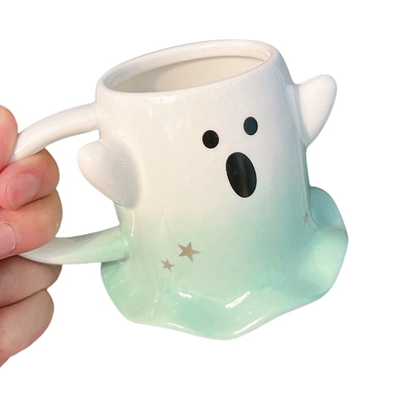 Ceramics Specter Mug Cuteness Coffee Cup Halloween Drinking Cup Ceramics Texture Water Cup Present for Friend and Couple