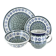 Ceramika Artystyczna Blue Rose Polish Pottery Dinnerware (4 PC) Maia