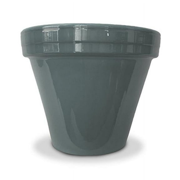 Ceramo 243297 8.5 x 7.5 in. Powder Coated Ceramic Standard Planter, Gray - Pack of 10