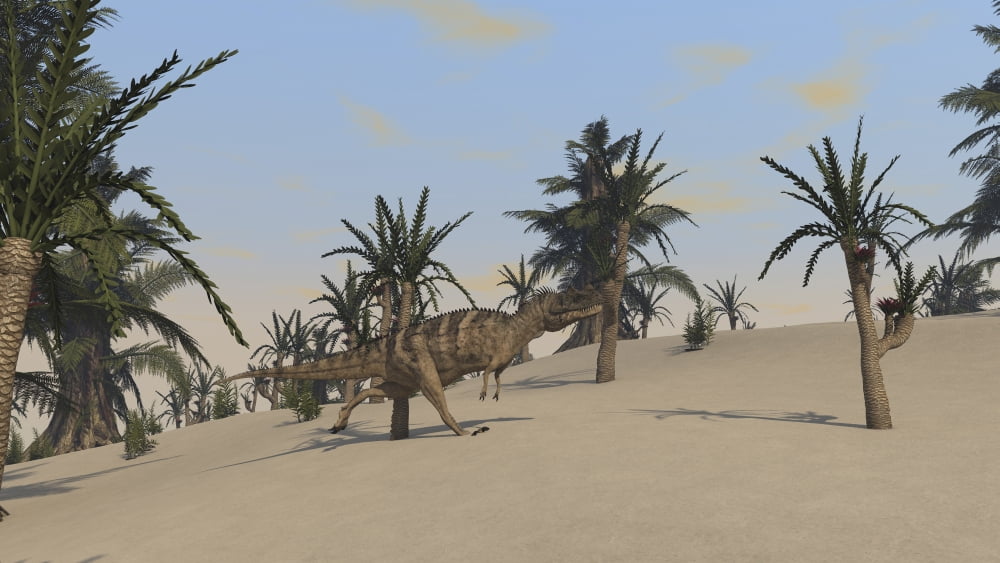 Ceratosaurus hunting for its next meal Canvas Art - Kostyantyn IvanyshenStocktrek Images (38 x 22)
