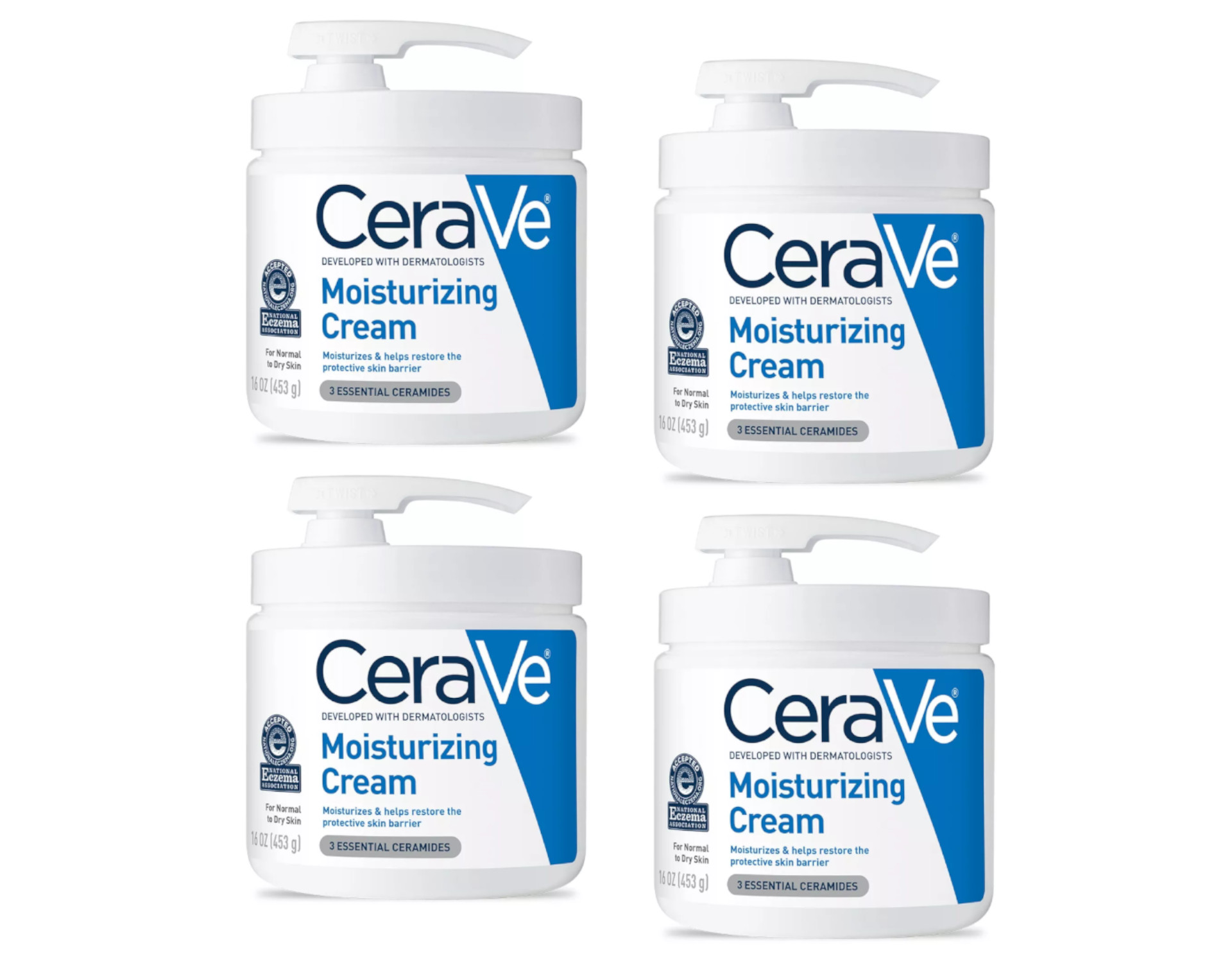 Cerave Moisturizing Cream With Pump 16 Oz. Pack of 4