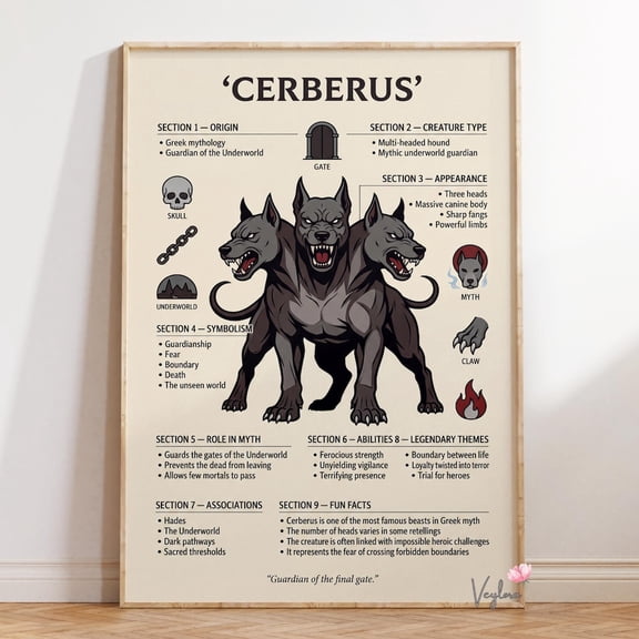Cerberus Mythology Creature Wall Decor