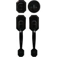 Cerberus Oil Rubbed Bronze Entry Door Lock Handle Set with Deadbolt