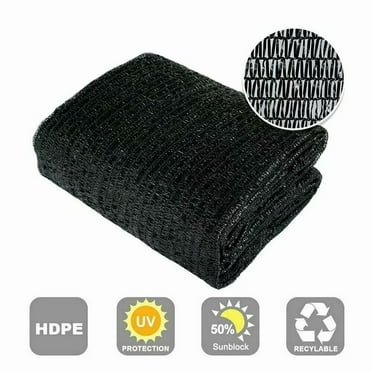 Cerbior 50% UV Block Shade Cloth Sun Shade Plant Cover 6 x 50 ft(2x15m), Black