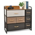 thumbnail image 1 of Cerbior 7 Drawer Dresser for Bedroom Tall Fabric Dresser Storage Tower Cabinet Bin Storage Organizer for Living Room Kids Room - Mixed Color, 1 of 6