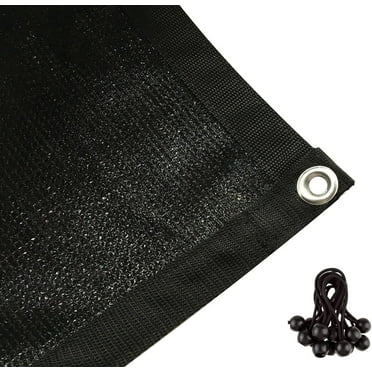 Cerbior 90% Sunblock Shade Cloth with Grommets for Garden Patio Balcony Canopy10' X 16'(3x5m), Black