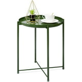 Cerbior Metal Tray End Table, Round Accent Coffee Side Table, Anti-Rust ...