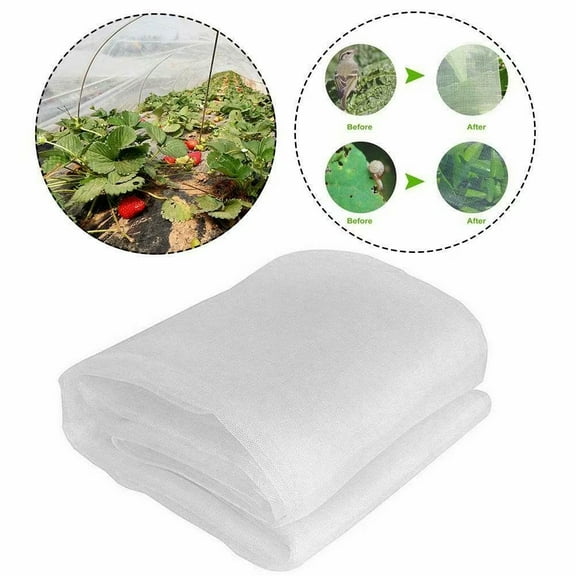 Cerbior Mosquito Garden Bug Insect Netting Barrier Bird Net Plant Protect Mesh 8 x 15 ft(2.5x5m)