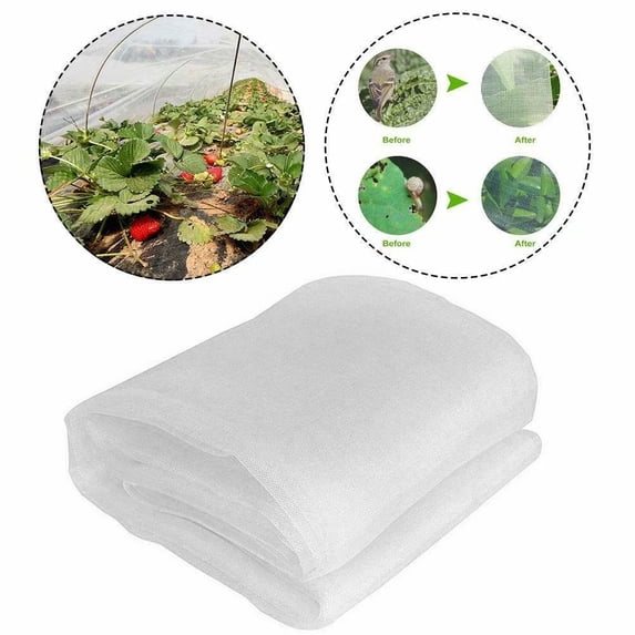 Cerbior Mosquito Garden Bug Insect Netting Barrier Bird Net Plant Protect Mesh 8 x 30 ft(2.5x9m)