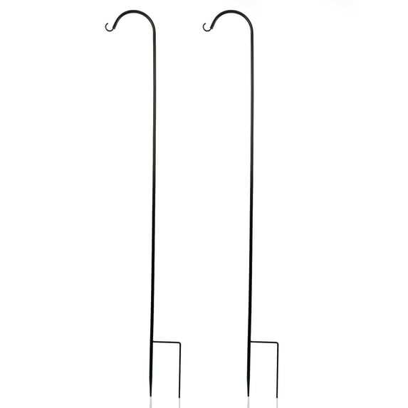 Cerbior Shepherds Hook 65 inch 2 Pack, Super Strong, Rust Resistant Steel Hook Ideal for Use at Weddings, Hanging Plant Baskets, Solar Lights, Lanterns, Bird Feeders, and Wedding
