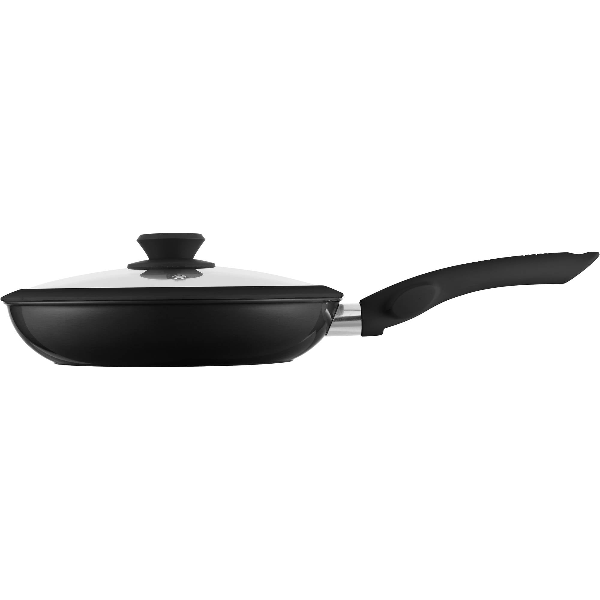 Safe-T-Grip 9 and 11 Ceramic Nonstick Fry Pans with Lids - 20803450