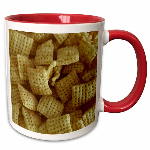 3drose, Cereal, 11oz Two-tone Red Mug