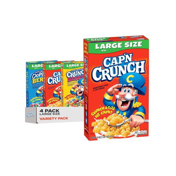 Cereal 3 Flavor Variety Pack 4 Pack Large Size Boxes