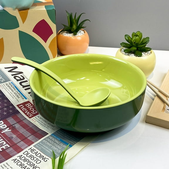 Cereal Bowl with Scoop, Large Capacity Noodle Bowl Soup Bowls, Melamine Bowls for Soup Cereal Dessert , 7.9 Inches, Multicolour, Microwave and Dishwasher Safe
