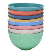 Cereal Bowls 8 Pieces, Unbreakable Wheat Straw Bowls, Microwave and Dishwasher Safe Reusable Bowls Set, for Ramen, Soup, Salad and more (22oz)
